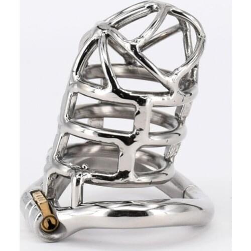 Extreme Confinement Chastity Cage Male Stainless Steel Chastity Device Metal Cock Cage Penis Lock Sex Toys For Men