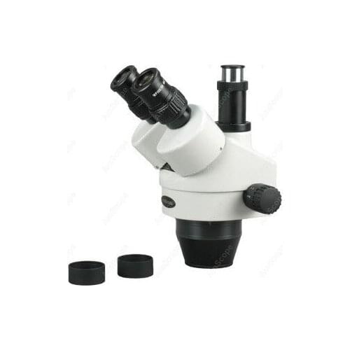 Stereo Trinocular Microscope Head--AmScope Supplies 7X-45X Trinocular Zoom Stereo Microscope Head
