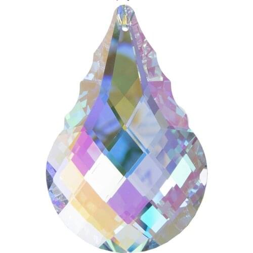 H&D 76mm Colorful Crystal Chandelier Suncatcher Rainbow Collection Hanging Lamp Prism Sun Catcher Home Wedding Decor Accessories