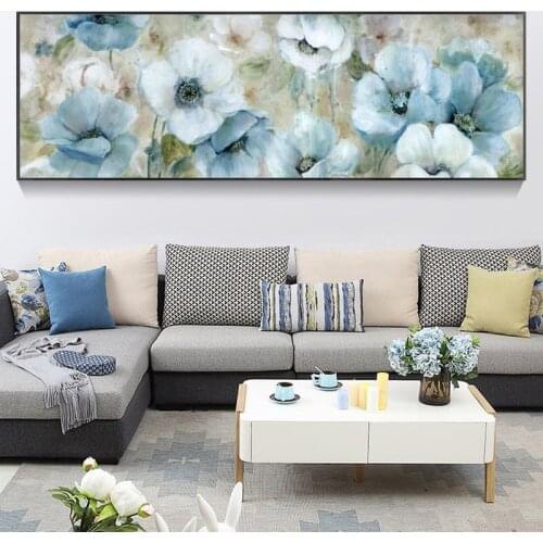Flowers Oil Paintings Print On Canvas Abstract Wall Posters And Prints Watercolor Flowers Wall Pictures For Living Room Cuadros