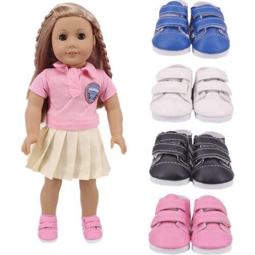 Luckdoll Lightweight And Comfortable Sneakers For 18 Inch American&43Cm Baby New Born Doll Accessories Girl`s Generation , Gift