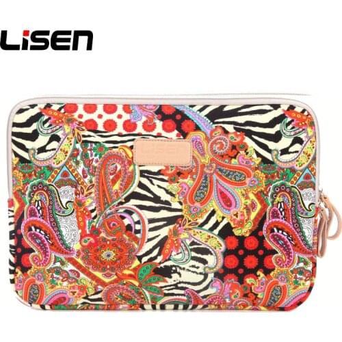 Lisen Stylish Vintage Bohemian Flowers Indian Ethnic Thread Embroidered Laptop Bag 13 15 inch for Microsoft Surface 4 Chromebook