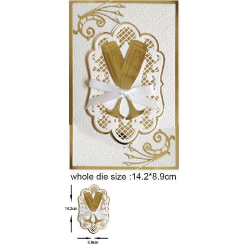 Goblet CupFrame background Metal Cutting Dies Stencil for DIY Scrapbooking Album Cards Decor Embossing Hand-on Paper Craft dies