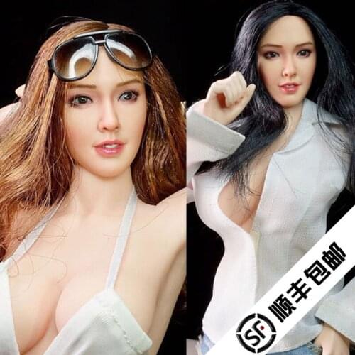 Asia female human sex body model black /brown hair (not include the cloth) for art free shipping