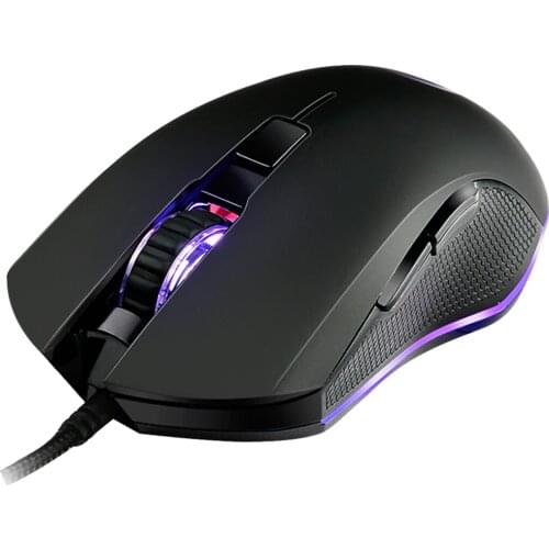 RGB wired gaming mouse, backlit ergonomic mice with colorful backlight modes up to 3200 dpi for pc players