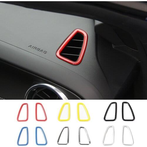 MOPAI ABS Car Dashboard Air Condition Vent Outlet Decoration Cover Sticker for Chevrolet Camaro 2017 Up Car Accessories Styling