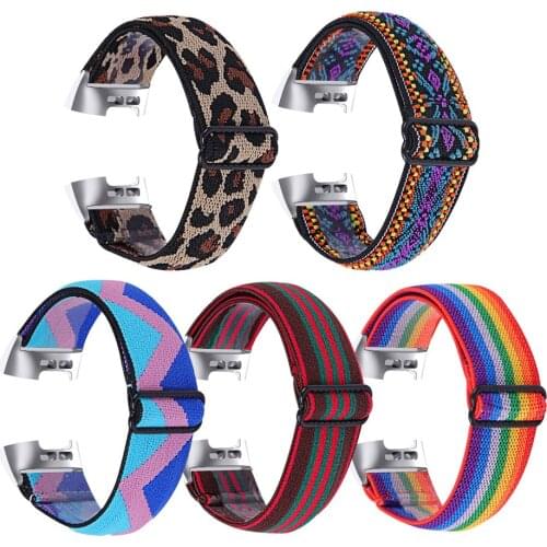 Nylon Elastic Strap For Fitbit Charge 4/3 Smart Bracelet Women Men Adjustable Wristband Watch Band For Fitbit Charge 3 2 Correa