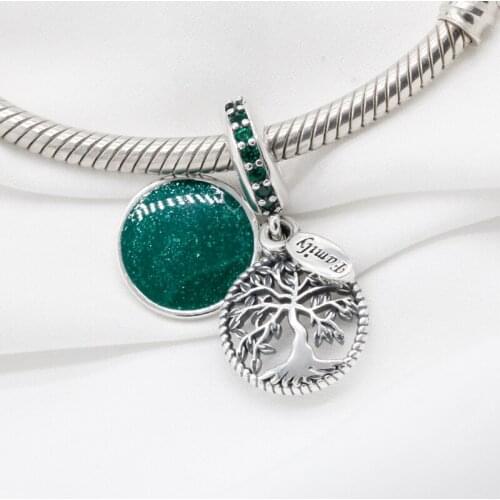 New 925 sterling silver tree of life with zircon jewelry, suitable for original fit Pandora bracelet silver female accessories