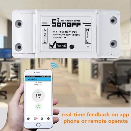 NEW Sonoff Basic Wifi Switch DIY Wireless Remote Domotica Light Smart Home Automation Relay Module Controller Work with Alexa