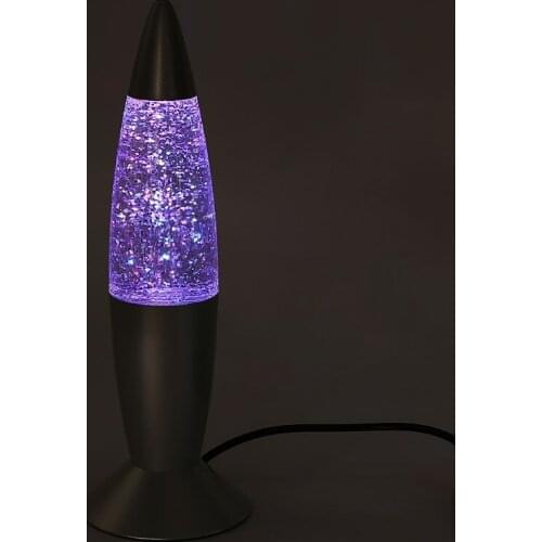 New Brand 1pc 3D Rocket Multi Color Changing Lava Lamp RGB LED Glitter Party Mood Night Light Christmas Gift Bedside Night lamp