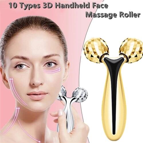 3D Handheld Silver Thin Face Full Body Shape Muscle Beauty Tools Slimming Machine Y Shape 360 Draaien Massage Roller Ball