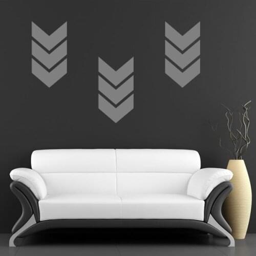 Grey Arrow Graphic Art Wall Sticker For Childrens Room Girl Bedchamber Decor Funny Decal Baby Wall Art Decals Vinyl Mural GA114