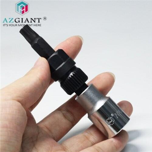 Alternator Pulley Socket Bit With 33 Teeth Tool Alternator Pulley Center Bolt Remover Socket