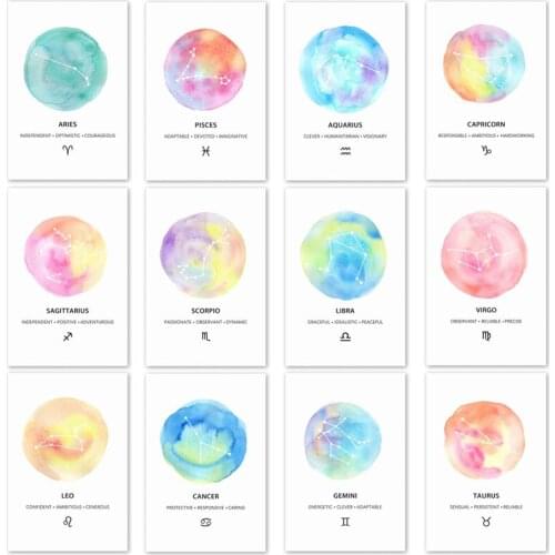 Style 5D DIY Constellation Diamond Painting Full Drill Astronomy Zodiac Stars Diamond Embroidery Room Birthday Gift