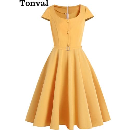 Tonval Yellow Summer Dresses China