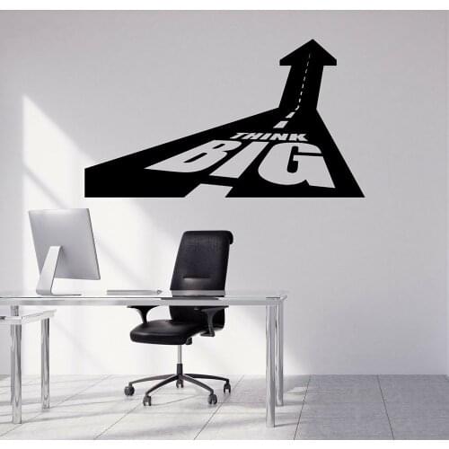 Vinyl Wall Decal Think Big Office Creative Decoration Motivation Inspire Wall Stickers Modern Home Decor School Classroom Z031