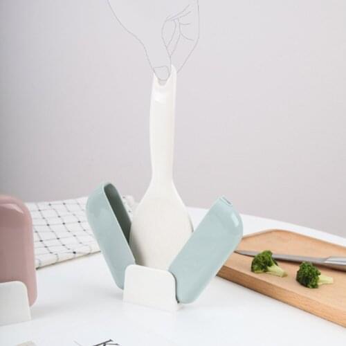 Stand-up Rice Spoon Automatic Opening And Closing Dust Cover Set Hanging Rice Spoon