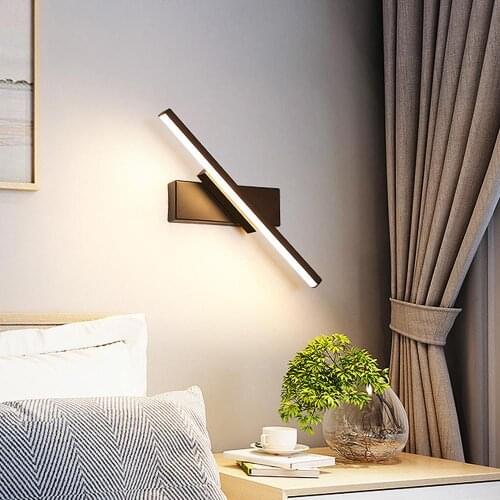 Rotating Wall Lamp Nordic Modern Minimalist LED Wall Light Bedroom Bedside Lamp Revolve Wall Lamp For Stair Aisle Living Room