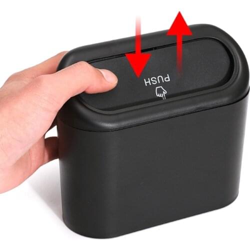 X7AE Car Accessories Storage Bin Portable Basket Vehicle Garbage Dust Case SUV Multifunctional Trash Can