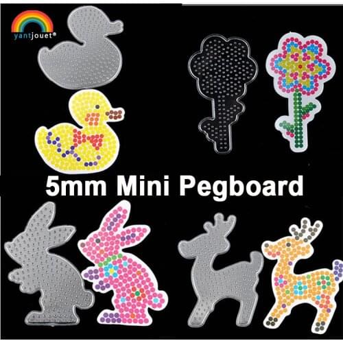 Yant Jouet 5mm Mini Pegboard Animal Dog Duck Transparent Template Board DIY Figure Material Board Hama Perler Beads For Children