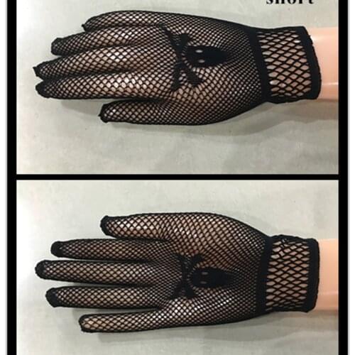 New High Quality 2016New Arrival Fashion Short Mesh Female Hollow Gloves Punk Multicolor Night Club Sexy Gloves Women 132
