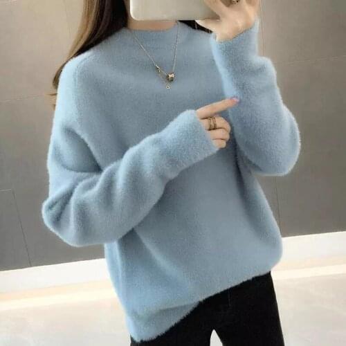 Women Turtleneck Sweaters Autumn Winter Korean Slim Pullover Women Basic Tops Casual Soft Knit Sweater Soft Warm Jumper S-2XL
