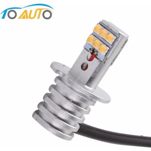 1pcs H3 6000K White 12 SMD Super Bright Led Chip 650LM Car LED Fog Lights Bulb High Bright Daytime Auto Light DRL Lamp 6000K 12V