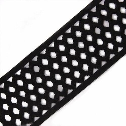 10yard Black Elastic Stretch Ribbon Lace Applique Belt Band Webbing Tape Strap Sewing Accessories for DIY Craft T1567