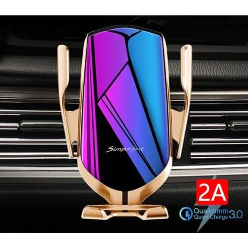 FLOVEME Car Air Vent Clamping Qi Mobile Phone Holder 10W Mobile Phone Wireless Charger Infrared Sensor Holder For iPhone Samsung