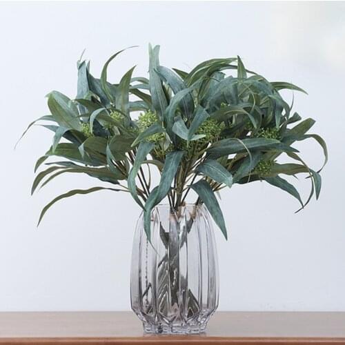 Eucalyptus tree bouquet silk Artificial Flowers DIY fake plants home wedding Decoration flores artificiales greens