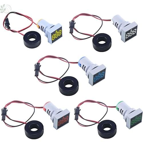 22MM AC20-500V 0-100A Digital LED Voltmeter Voltage Meter Indicator Pilot Light Ammeter Ampermeter Current Tester Gauge Auto Car