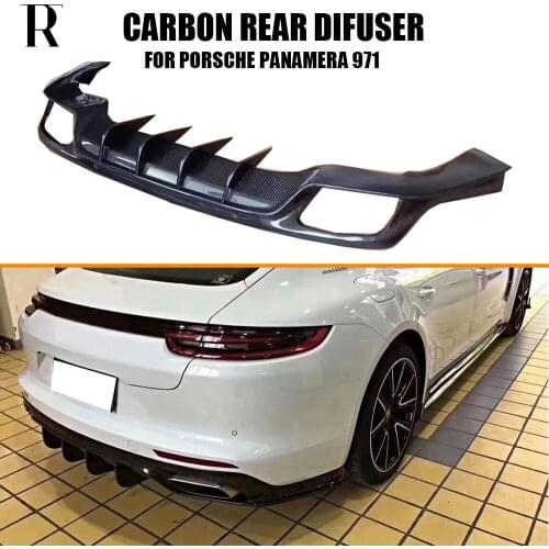 Carbon Fiber Rear Bumper Lip Diffuser for Porsche Panamera 971 2017 UP
