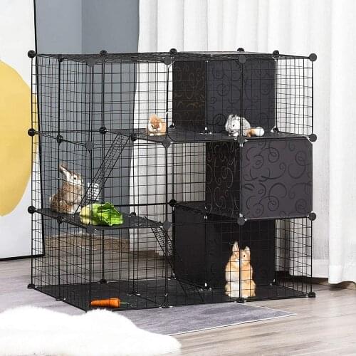 DIY Dog Fences Animal Cat Crate Cave Pet Playpen Multi-functional Sleeping Playing Kennel Rabbits Guinea Pig Cage Dog House