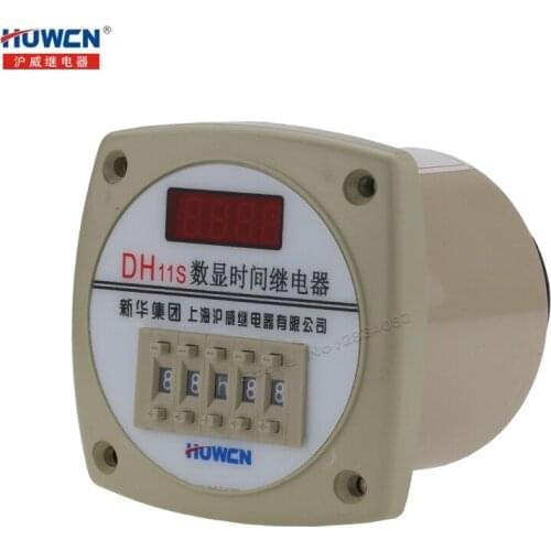 Electronic Digital Time Relay 0.01S-99H99M AC 110V 220V 380V DC 24V Repeat Cycle General Purpose DH11S