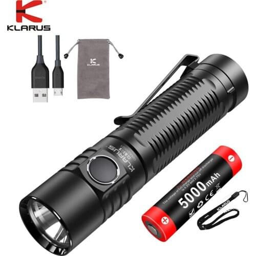 KLARUS G15 Compact Rechargeable Flashlight XHP70.2 LED max 4000 Lumen Ultra Bright EDC Torch Light 5000mAh 21700 Li-ion Battery