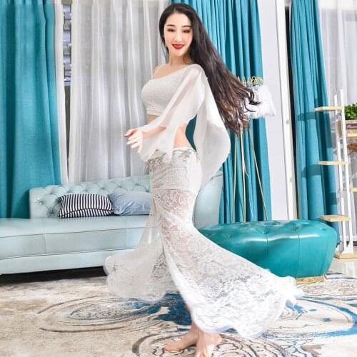 Belly Dance Practice Clothes Women Performance Belly Dance Costume Oriental Dance Outfit 2 Piece Belly Dance Set 2 Colors DQL957