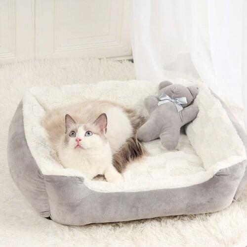Dog Bed for Small Dog Puppy 2020 New Pet Bed Autumn & Winter Plus Velvet Warm Kennel for Cat Puppy Pet Deep Sleep Bed for Dogs