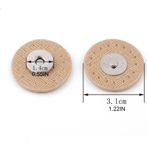 Circle Sew-on Magnetic Button Bag Clasp Snaps Metal Fastener Sewing Craft DIY