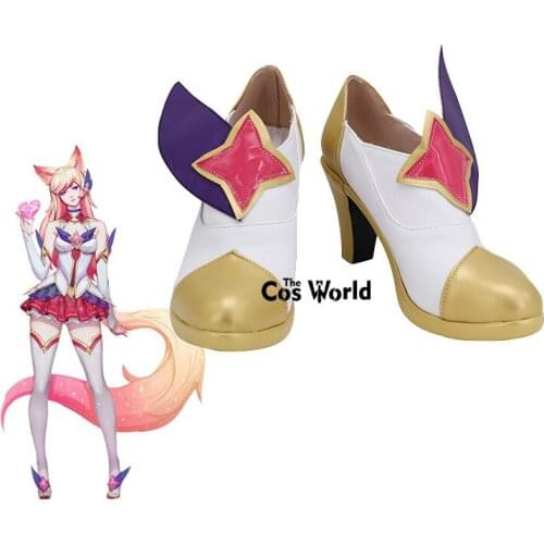 LOL Star Guardian Magical Girl The Nine-Tailed Fox Ahri Games Customize High Heels Cosplay Shoes Boots