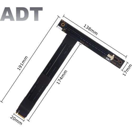 M2 To Pcie X16 M.2 M KEY NVME To PCIe Graphics Card Mining Motherboard Connecting Wiring Multiple Graphics Card External