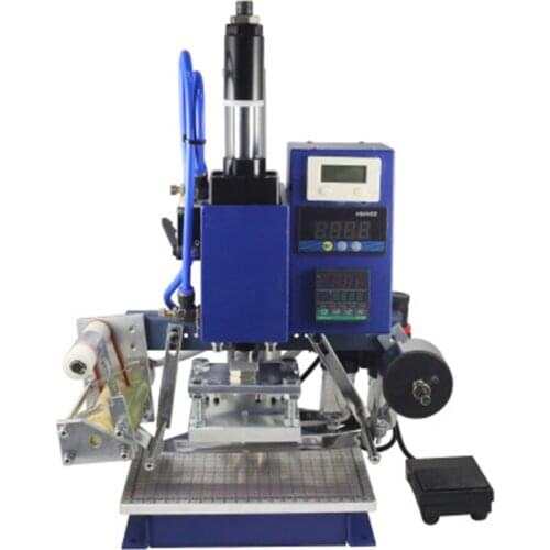 Small Pneumatic Leather Bronzing Machine Sign Branding Machine Pneumatic Paper Press Machine LOGO Hot Stamping Embossing Machine