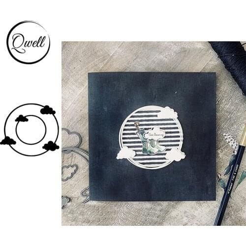 QWELL Clouds Layered Circle Metal Cutting Dies Stencil For DIY Scrapbooking Crafts Card Making Template Embossing Dies 2020