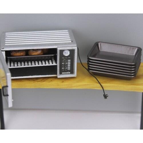 1/12 Dollhouse Miniature Accessories Mini Metal Plate Simulation Tray Model Toys for Doll House Decoration