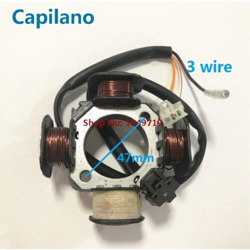 Motorcycle AG50 inner rotor ignition stator magneto coil for SUZUKI 50cc AG 50 60 Scooter H1E41QMB Sinnis Engine in 4 pole