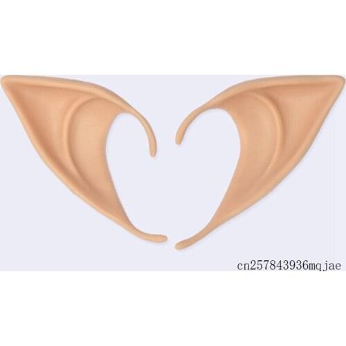 200Pairs Angel Elf Ears Pointed Tips False Ears Fairy Cosplay Accessories Halloween Party Latex Soft Props