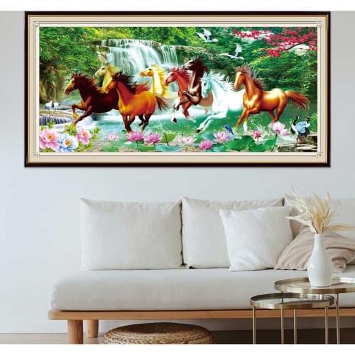 Animals Diamond Mosaic Sale Scenery Diamond Painting Horse Christmas Decoration Landscape Rhinestones Pictures Cross Stitch Gift