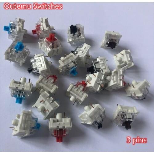 Original Outemu Switches mechanical keyboard switch 3pin Thin pins Compatible with MX black blue brown red key switch