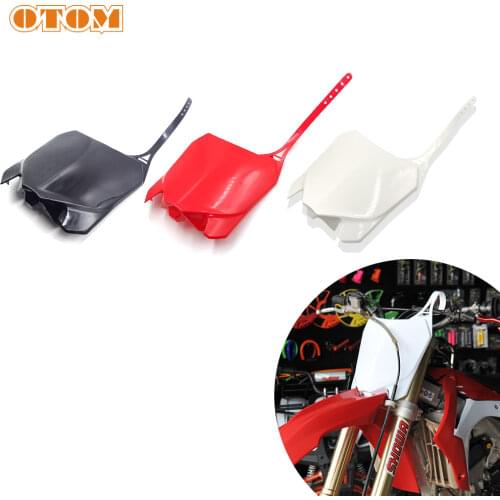 OTOM Motocross Dirt Bike Front Number Plate Black Number Plates Board For Honda CRF250R CRF450R 2014-2017