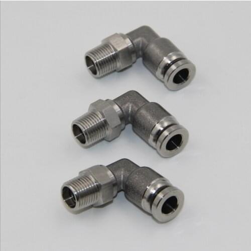 Tube size 14mm-3/8 PT thread pneumatic stainless steel 316 push in swivel elbow fitting