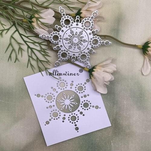 Round hole snowflake Metal Cutting Dies Stencils For DIY Scrapbooking Decorative Embossing Handcraft Die Cutting Template